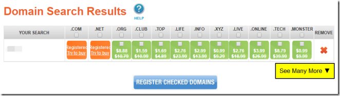 Domain-Search-Results